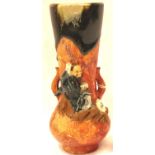 Chinese figural Chang vase, with damages, H: 21 cm. P&P Group 2 (£18+VAT for the first lot and £3+
