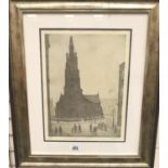 LAWRENCE STEPHEN LOWRY RA (1887-1976) limited edition print St Simons Church, signed lower right,