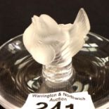 20th Century Lalique circular receiver, D: 10 cm. P&P Group 1 (£14+VAT for the first lot and £1+