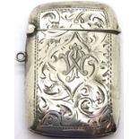 Silver vesta case. P&P Group 1 (£14+VAT for the first lot and £1+VAT for subsequent lots)