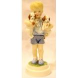 Royal Worcester Mondays Child figurine, H: 19 cm. P&P Group 2 (£18+VAT for the first lot and £3+