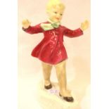 Royal Worcester January figurine, by F Doughty, H: 16 cm. P&P Group 2 (£18+VAT for the first lot and