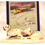 Royal Doulton limited edition Dalmatians figurine, Lucky and Freckles on ice, L: 7 cm. P&P Group