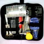 New old stock 147 piece watch repair kit with a box of mixed size watch strap pins. P&P Group 1 (£