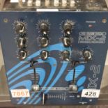 Chrome Mix-2 professional pre-amp mixer. Not available for in-house P&P, contact Paul O'Hea at