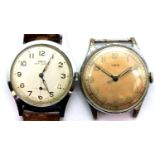 Two vintage gents wristwatches, one working at lotting. P&P Group 1 (£14+VAT for the first lot