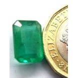 AGI certified 4.54ct emerald cut emerald. P&P Group 1 (£14+VAT for the first lot and £1+VAT for