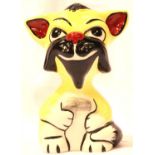 Lorna Bailey cat, Make My Day, H: 13 cm. P&P Group 1 (£14+VAT for the first lot and £1+VAT for