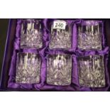 Boxed set of six Edinburgh Crystal tumblers. P&P Group 3 (£25+VAT for the first lot and £5+VAT for