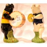 Two Beswick Pig Band figurines, H: 13 cm. P&P Group 2 (£18+VAT for the first lot and £3+VAT for