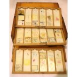 Over sixty human biology microscope prepared slides in wooden case. P&P Group 2 (£18+VAT for the