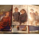 Four albums of mixed vintage knitting patterns. Not available for in-house P&P, contact Paul O'Hea