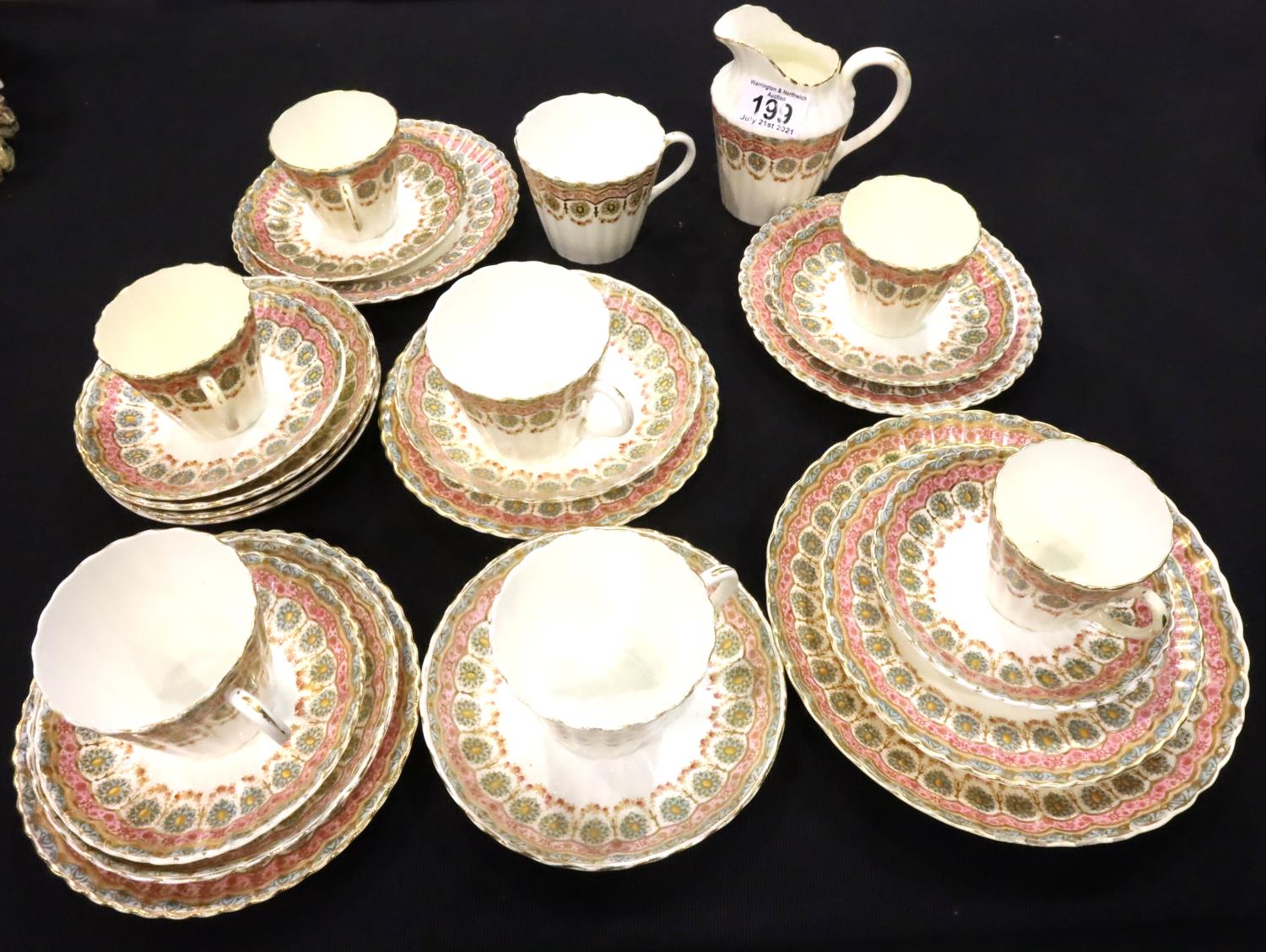 Edwardian tea set in the Bute pattern. Not available for in-house P&P, contact Paul O'Hea at