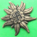 Third Reich Mountain S.A Gruppe Pin. P&P Group 1 (£14+VAT for the first lot and £1+VAT for