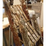 Two wooden stepladder. Not available for in-house P&P, contact Paul O'Hea at Mailboxes on 01925