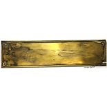 German Third Reich engraved brass door finger plate. P&P Group 1 (£14+VAT for the first lot and £1+