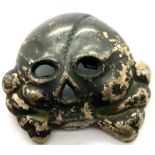 WWII German Allgemeine SS Totenkopf jawless type skull. P&P Group 1 (£14+VAT for the first lot