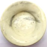 Chinese Song Dynasty Celadon glazed dish with painted character mark to base, D: 98 mm. P&P Group