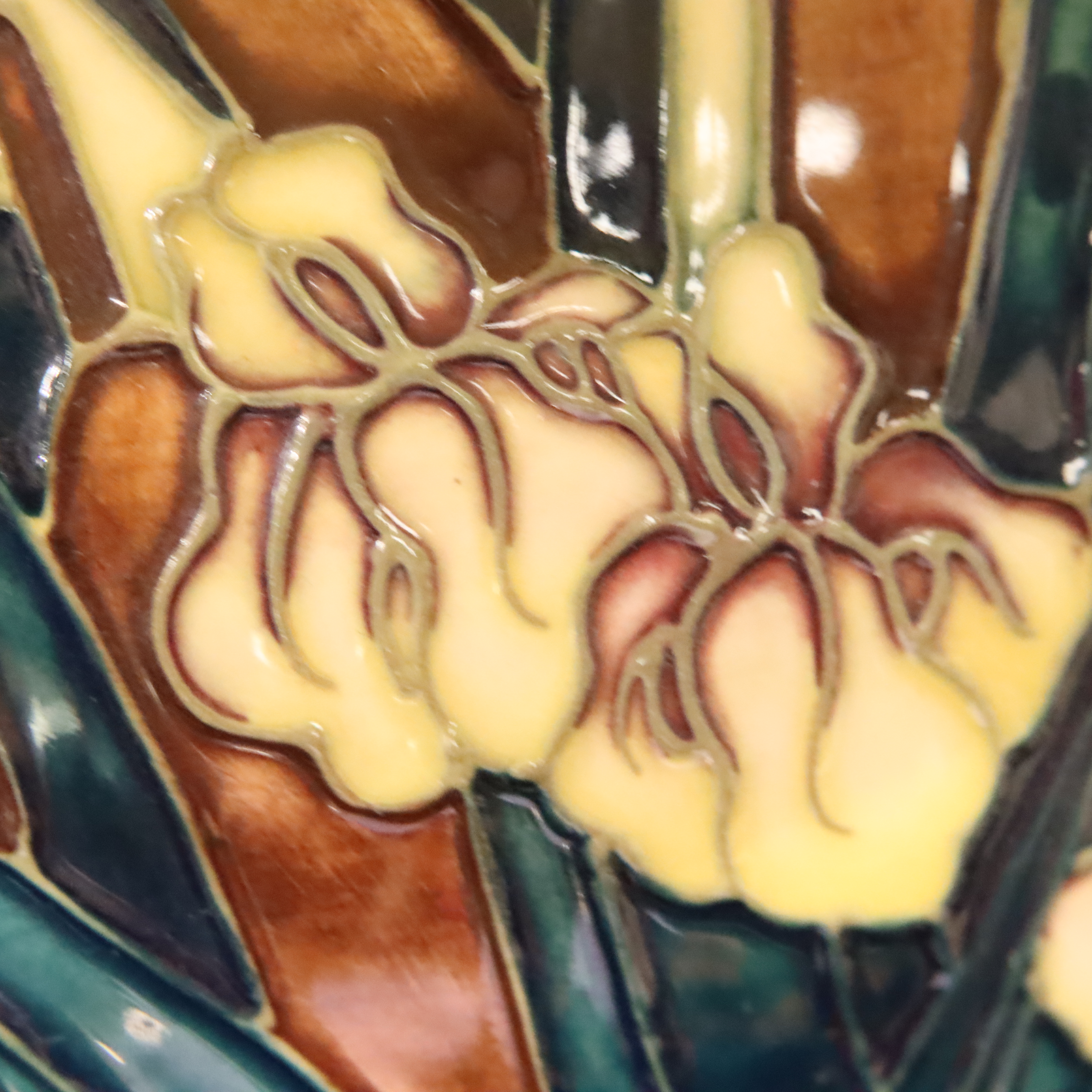 Substantial Moorcroft baluster form lamp base in the Lillies pattern, with its original supplied - Image 2 of 2