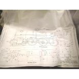 Set of nine plans for 2 1/2 inch gauge Live Steam 4.6.2 and tender, Fayette by LBSC in very good,