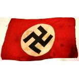 Tatty Third Reich Flag, 90 x 150 cm. P&P Group 1 (£14+VAT for the first lot and £1+VAT for