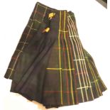 Kilt made from seven types of tartan, comprising Kilt fragments of the Gordon Highlanders, Royal