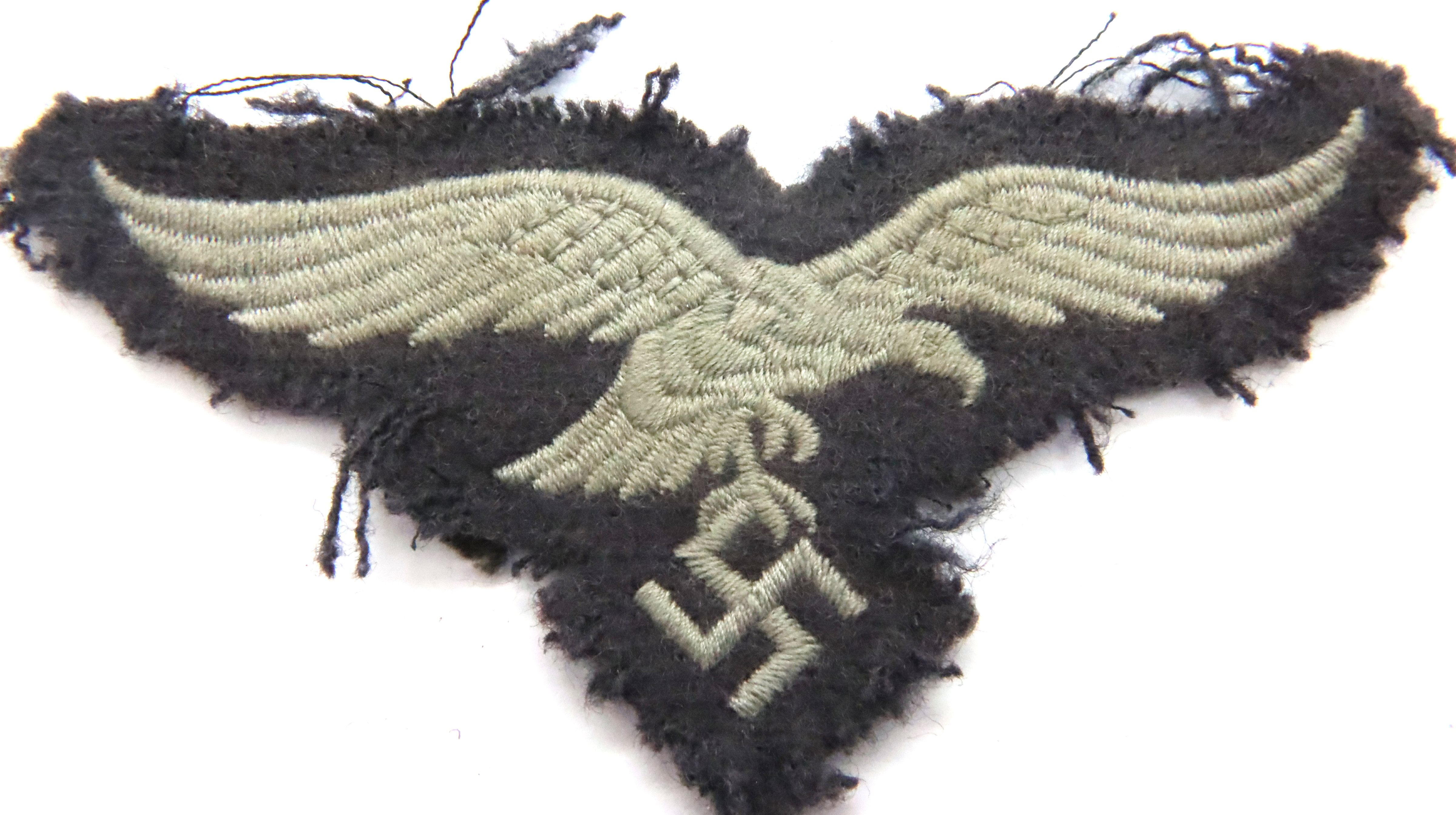 WWII Luftwaffe Enlisted Mans-Ncos Cloth Eagle. P&P Group 1 (£14+VAT for the first lot and £1+VAT for