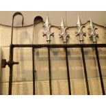 A large pair of wrought iron gates 155 x 193 cm approximately. Not available for in-house P&P,