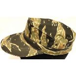 Vietnam War Era In Country Made Tiger Cam ARVN 3 Pointer Cap with Parachute material lining. Un-