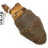 WWI relic bomb fuse, found east of Ypres. P&P Group 2 (£18+VAT for the first lot and £3+VAT for