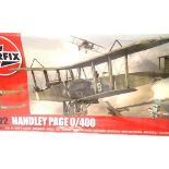Airfix 1:72 scale Handley Page 0/400, appears complete, contents unchecked. P&P Group 1 (£14+VAT for