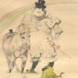 Toulouse Lautrec clown series print published 1961 by Kunstkreis Lucerne and Harry Abrams New