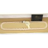 Lotus, modern boxed pearl necklace. P&P Group 1 (£14+VAT for the first lot and £1+VAT for subsequent