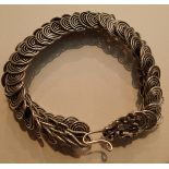 White metal scaled dragon bracelet. P&P Group 1 (£14+VAT for the first lot and £1+VAT for subsequent