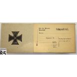 Imperial German WWI field post labelled card lid, labelled, 20 x 8 x 6 cm H. P&P Group 1 (£14+VAT