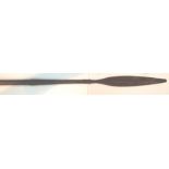 Tribal maple shaft spear. Not available for in-house P&P, contact Paul O'Hea at Mailboxes on 01925