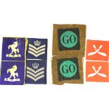 Three pairs of British Army division patches. P&P Group 1 (£14+VAT for the first lot and £1+VAT