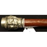 Regency gentlemans head walking stick, H: 92 cm. P&P Group 3 (£25+VAT for the first lot and £5+VAT