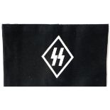 Contemporary German SS runic printed cotton armband. P&P Group 1 (£14+VAT for the first lot and £1+