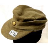 German WWII Waffen SS M43 ski cap, lacking badges, stamped inside (indistinct). P&P Group 2 (£18+VAT