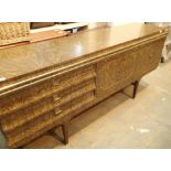 Retro sideboard with three drawers and two cupboards, in need of restoration. Not available for in-