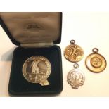 Mixed sporting medals including the Marine Engineering Lakeside to Harrow Walk, July 1903. P&P Group