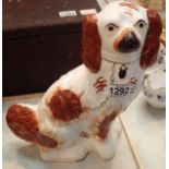 A ceramic Staffordshire dog. Not available for in-house P&P, contact Paul O'Hea at Mailboxes on