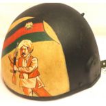 British Mk6A Ballistic Helmet with an Afghanistan War Memorial Painting. P&P Group 2 (£18+VAT for