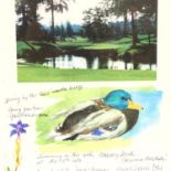 Harold Riley print from the Belfry Sketchbook, The 10th Hole, 20 x 30cm. Not available for in-