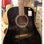 Hudson HDIBLK standard series six string acoustic guitar. Not available for in-house P&P, contact