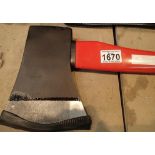 Large felling axe. Not available for in-house P&P, contact Paul O'Hea at Mailboxes on 01925 659133