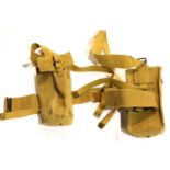 1953 dated 37 webbing pouches and belt. Ideal reenactor or display. P&P Group 2 (£18+VAT for the