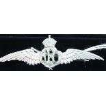 WWI Solid Silver Royal Flying Corps Sweethearts Badge. P&P Group 1 (£14+VAT for the first lot and £