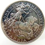 2009 999 silver Britannia 1oz £2 coin. P&P Group 1 (£14+VAT for the first lot and £1+VAT for